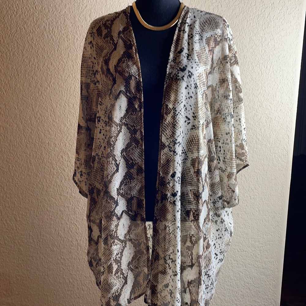 Sheer Snakeskin Kimono